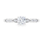Cubic Zirconia Promise Engagement Ring Zircon - ( AAAA ) - Quality - Rosec Jewels