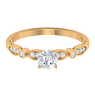 Cubic Zirconia Promise Engagement Ring Zircon - ( AAAA ) - Quality - Rosec Jewels