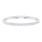 Dainty Round Cut Diamond Half Eternity Stackable Ring for Women Diamond - ( HI-SI ) - Color and Clarity - Rosec Jewels